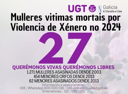 Contador: 27 mulleres asasinadas no 2024