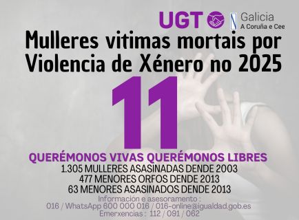 Contador: 11 mulleres asasinadas no 2025