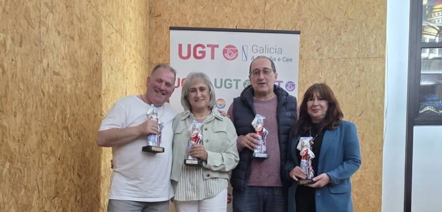 Imaxe das persoas premiadas nesta edición dos Premios 1 de Maio